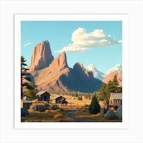 Western Landscape Art Print