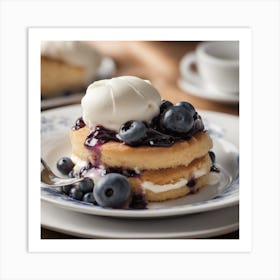 Blueberry Pancakes Art Print