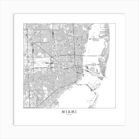 Miami Map Art Print