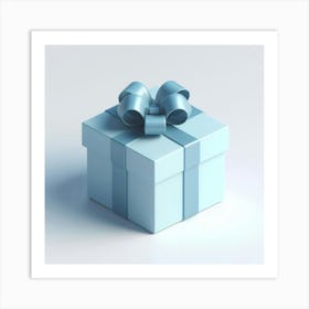 Blue Gift Box 3 Art Print