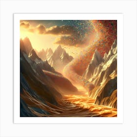 Rainbow Over The Mountains Art Print