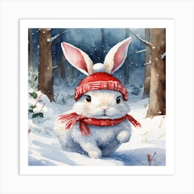 Snow Bunny Art Print