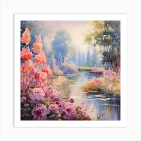 Dreamy Gardens: Impressionistic Passion Art Print