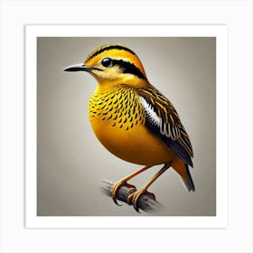 Yellow Thrush Art Print