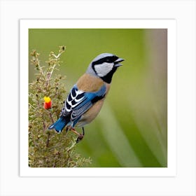 Tit on branch 2 Art Print