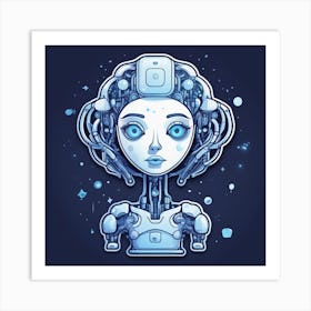 Robot Girl 4 Art Print