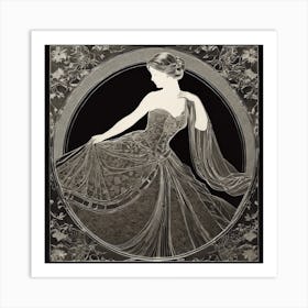 Lady In A Dress Art Print