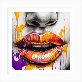 Abstract Of A Woman'S Lips Art Print