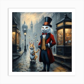 London Cat Art Print