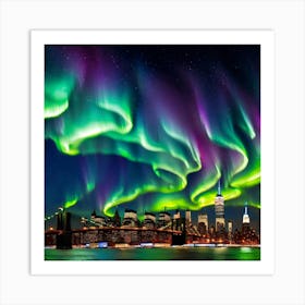 Aurora Bore Over New York City Art Print