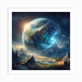 Earth In Space 15 Art Print