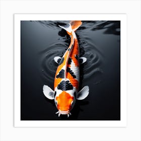 Albedobase Xl One Koi Fish In Calligraphy Style Splash Effects 0 Art Print