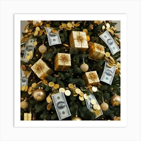 Christmas Tree With Money 8 Art Print