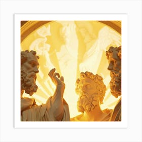 Three Statues Of Jesus Art Print