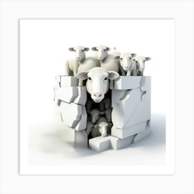 Sheep In A Box Art Print