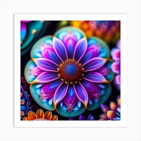 Colorful Flowers Art Print