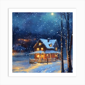 Winter Night Art Print