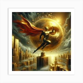 Superman In The Sky Art Print