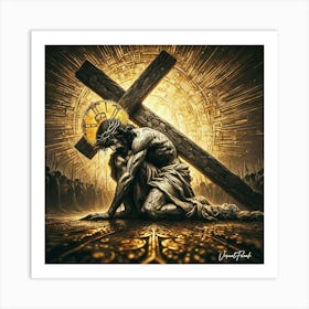 Jesus Under The Cross Art Print