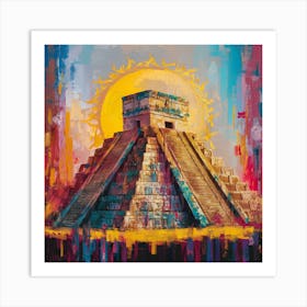 Aztec Pyramid Art Print