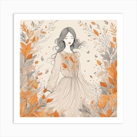 Autumn Girl 1 Art Print