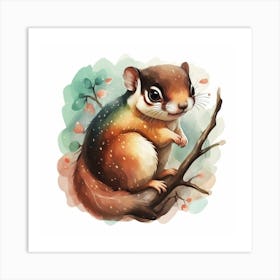 Squirrel Painting Art Print