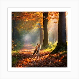 Fox In The Forest 2 Art Print