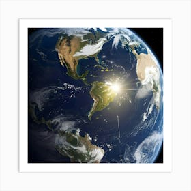 Earth From Space 10 Art Print