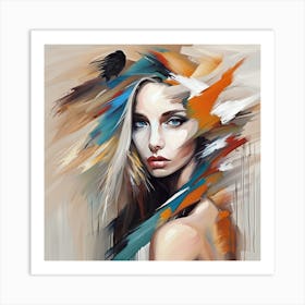 Woman Abstract Painting Art Print