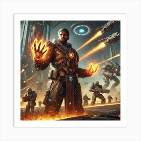 Icarion Sorath Ashheart Tactical Fire Command Sci Fi Art Print