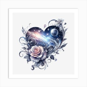 Heart Of Roses Art Print