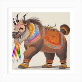 Yak Animal 4 Art Print