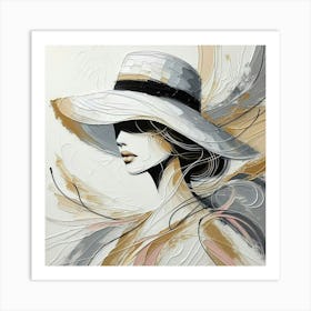 Woman In A Hat 11 Art Print