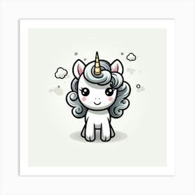 Cute Unicorn 256 Art Print