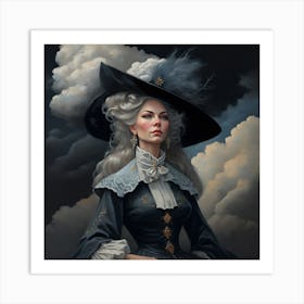 Lady In Black 1 Art Print