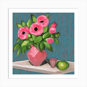 Pink Anemones Art Print