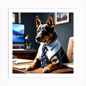 Blue Heeler Working Art Print