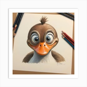 Duck Drawing 4 Art Print