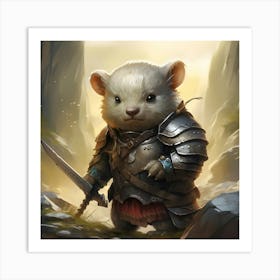 Rat In Armor Art Print