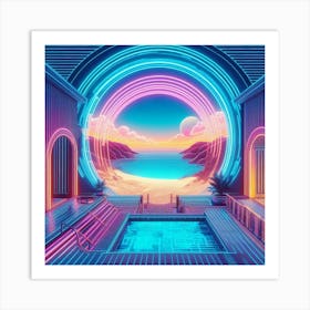 Neon Art 2 Art Print