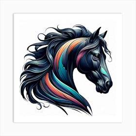 Creative Horse Beauty Illustration Nr 100 Art Print