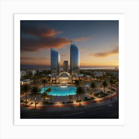 Dubai Skyline 2 Art Print