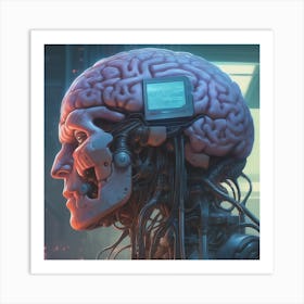 Cyborg Brain 27 Art Print