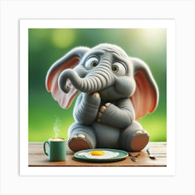 Cute Elephant 1 Art Print