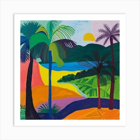 Abstract Travel Collection Sao Tome And Principe 2 Art Print