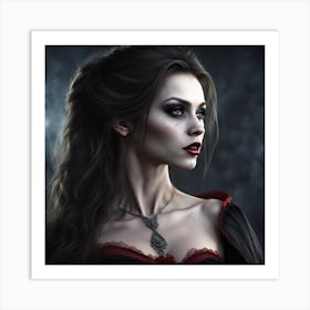 Vampire Girl Art Print