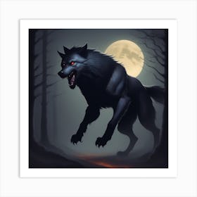 Wolf In The Woods 2 Art Print