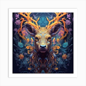 Deer Head 1 Art Print