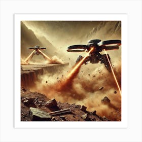 Terraforming Drones Clearing Landscape Art Print