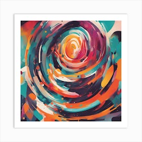 Abstract Swirl Painting Art Print